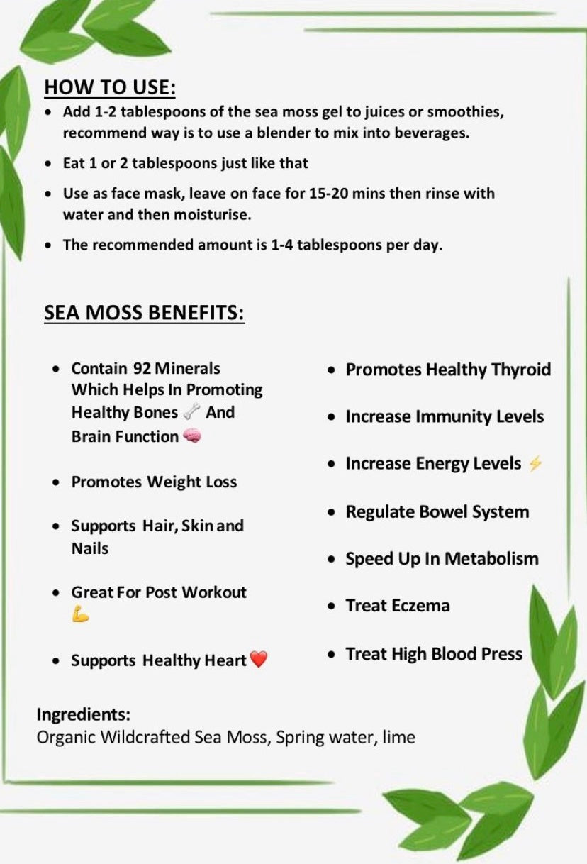 Sea Moss Gel 2For£20
